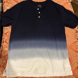 Polo by Ralph Lauren Kids Navy and White Ombre Shirt